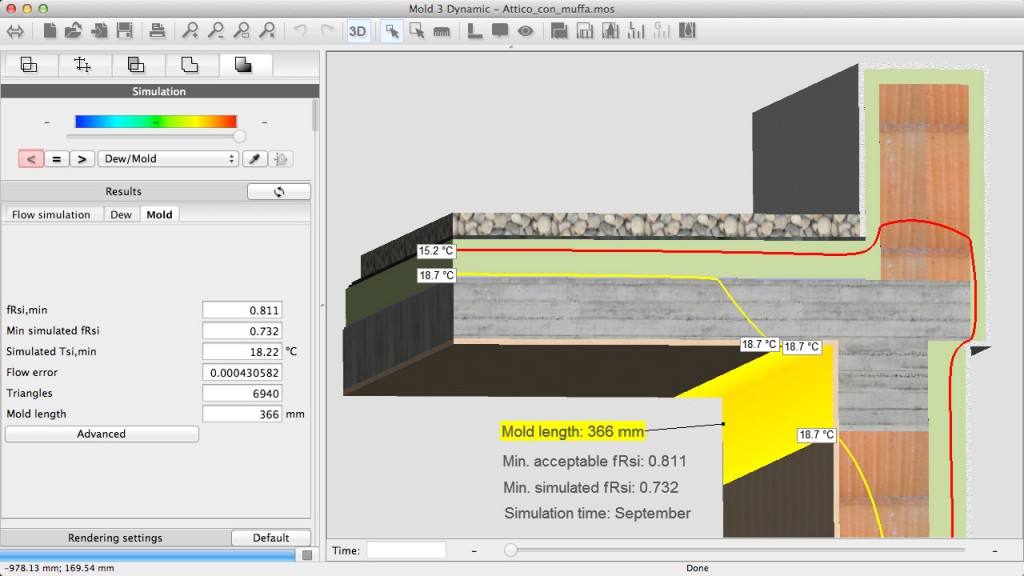 Mold Simulator can find areas where mold growth